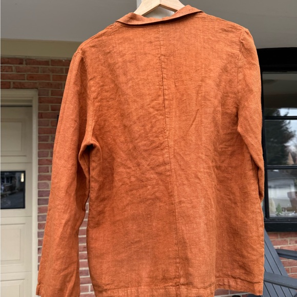bryn Walker Terracotta Linen Blazer - Picture 2 of 4